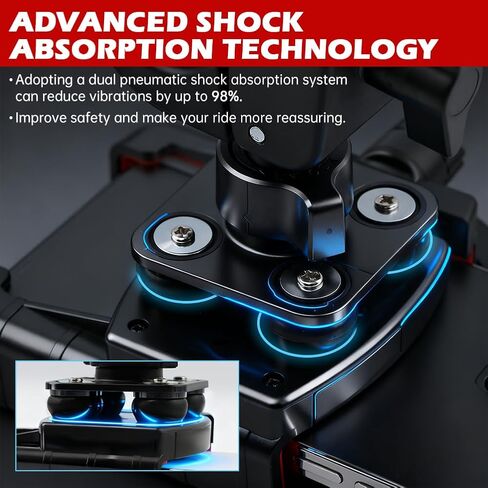 حامل هاتف للدراجات النارية، حامل هاتف خلوي بمقود الدراجة الإلكترونية من الجيل الثالث مضاد للاهتزاز فائق الثبات مع قفل آمن، حامل هواتف Mot-orbike مضاد للاهتزاز للهواتف مقاس 4.7-7 بوصات in Kuwait