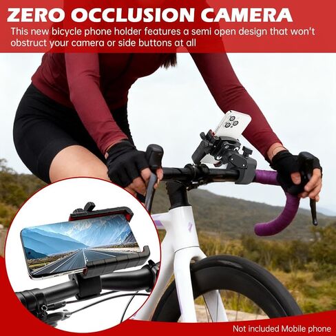 حامل هاتف للدراجات النارية، حامل هاتف خلوي بمقود الدراجة الإلكترونية من الجيل الثالث مضاد للاهتزاز فائق الثبات مع قفل آمن، حامل هواتف Mot-orbike مضاد للاهتزاز للهواتف مقاس 4.7-7 بوصات in Kuwait