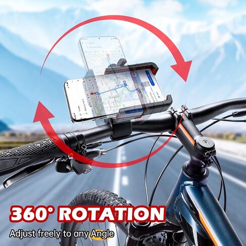 حامل هاتف للدراجات النارية، حامل هاتف خلوي بمقود الدراجة الإلكترونية من الجيل الثالث مضاد للاهتزاز فائق الثبات مع قفل آمن، حامل هواتف Mot-orbike مضاد للاهتزاز للهواتف مقاس 4.7-7 بوصات in Kuwait
