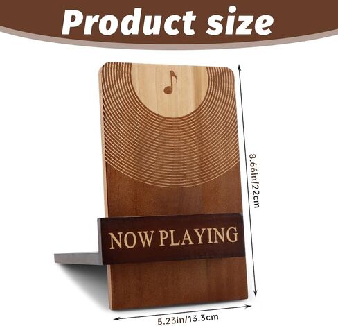 Vinyl Record Stand, Classic Wood Albums Now Playing Display Vinyl Record Stand Elegant Rustic CDs(COLOR:Brown) in Saudi Arabia