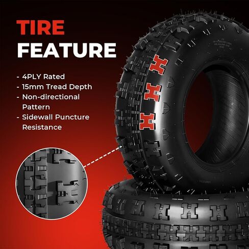 Set of 2 21x7-10 ATV UTV Tires,21x7x10 All-Terrain Tires,4-Ply Rated,Tubeless in Saudi Arabia