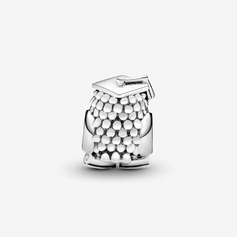 PANDORA Jewelry Owl Graduation Crystal and Cubic Zirconia Charm in Sterling Silver in Saudi Arabia