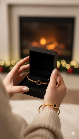 Gold bracelets for Women, 18K gold plated Roman Numeral Bangle Bracelet, Jewelry, gifts for her (Birthday, Anniversary, Valentine's day) in Saudi Arabia