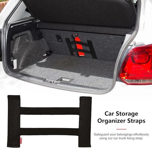Car Trunk Organizer Straps - Car Storage Organizer Straps, Car Accessories Cargo Storage Strap | Heavy Duty Trunk Organizer the Cluttered Trunk Keeps Items Rolling Around in Saudi Arabia