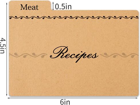 Kraft Recipe Card Dividers with Tabs 4x6 Inch Including 14 Labelled and 10 Blank Tabs, for Recipe Box Dividers 24 Pack in Saudi Arabia