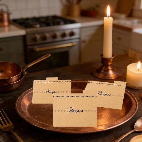 Kraft Recipe Card Dividers with Tabs 4x6 Inch Including 14 Labelled and 10 Blank Tabs, for Recipe Box Dividers 24 Pack in Saudi Arabia