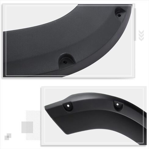 [4Pcs-Set] Pocket-Rivet Style Fender Flares Compatible with 07-14 GMC Sierra 97.6"/78.7"/78" Fleetside Bed in Saudi Arabia