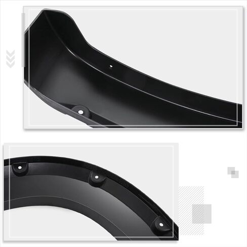 [4Pcs-Set] Pocket-Rivet Style Fender Flares Compatible with 07-14 GMC Sierra 97.6"/78.7"/78" Fleetside Bed in Saudi Arabia