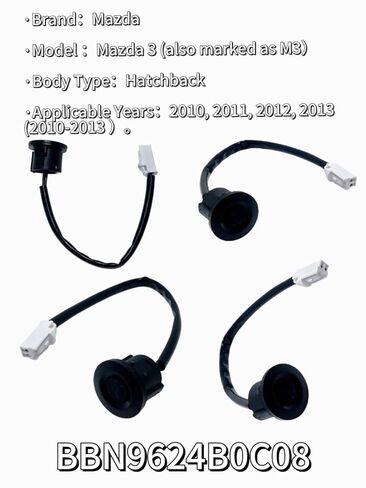 2 pcs.Back Trunk Door Liftgate Lock Push Switch for Mazda 3 M3 Hatchback 2010-2013 | Replaces BBN9624B0C08 BBN9-62-4B0C-08 in Kuwait