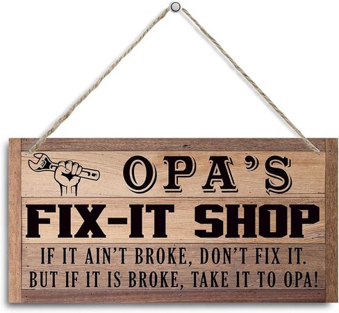 علامة ورشة عمل Pap's هدية للجد، علامة خشبية معلقة على الحائط، تزيين غرفة الأدوات، ديكور مرآب المزرعة، علامة ورشة عمل مضحكة، هدية باب لعيد الميلاد وعيد الأب in Kuwait