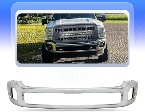 PENSUN Chrome Steel Front Bumper Cover Compatible with 2011-2016 Ford F250 F350 F450 Super Duty, Car Face Bar Front Bumper Replacement Cover, BC3Z17757B FO1002417 in Saudi Arabia