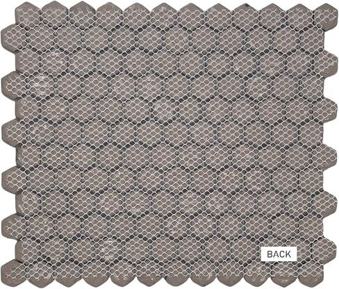 Tenedos 1-Inch White Glossy Hexagon Porcelain Mosaic Tile for Bathroom Wall, Kitchen Backsplash, Shower Floor, and Decorative Accent Walls - 1 Sheet in Saudi Arabia