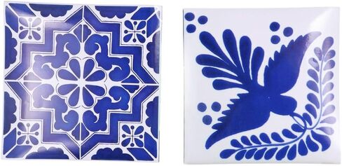 24pcs Tile Stickers Self-Adhesive Waterproof Sticker Retro Bohemian Style Heat-Resistant Mexican Tile Decals Art for Walls Kitchen backsplash Bathroom in Saudi Arabia