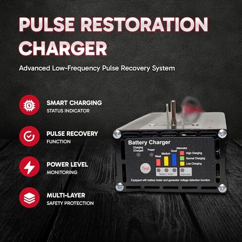 شاحن بطارية مثبت على لوحة 10 أمبير لبطاريات المقطورة 12 فولت، شاحن ذكي ثلاثي الخطوات على متن الطائرة للمقطورات القلابة الهيدروليكية والمركبات الترفيهية والاستخدام البحري والسيارات in Kuwait