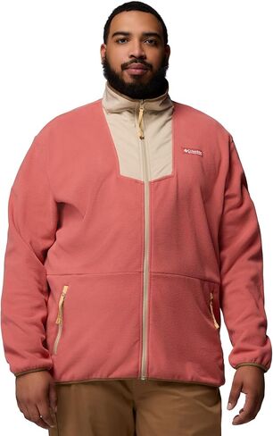 Columbia Men's Sequoia Grove Full Zip Fleece Jacket, Washed Red/Ancient Fossil, XX-Large in Saudi Arabia