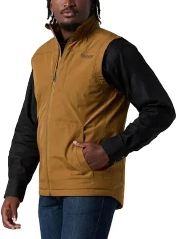 Cinch Men's Brown Canvas Vest in Saudi Arabia