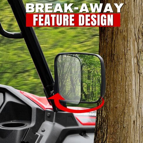 مرايا جانبية أوسع من A & UTV PRO لسيارة Honda Pioneer 1000 2016-2024، ملحقات مرايا الرؤية الخلفية الجانبية المحدبة القابلة للطي والقابلة للتعديل، استبدل OEM # 0SV05-HL4-202، قطعتان in Saudi Arabia