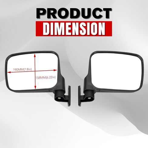 مرايا جانبية أوسع من A & UTV PRO لسيارة Honda Pioneer 1000 2016-2024، ملحقات مرايا الرؤية الخلفية الجانبية المحدبة القابلة للطي والقابلة للتعديل، استبدل OEM # 0SV05-HL4-202، قطعتان in Saudi Arabia