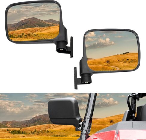 مرايا جانبية أوسع من A & UTV PRO لسيارة Honda Pioneer 1000 2016-2024، ملحقات مرايا الرؤية الخلفية الجانبية المحدبة القابلة للطي والقابلة للتعديل، استبدل OEM # 0SV05-HL4-202، قطعتان in Saudi Arabia