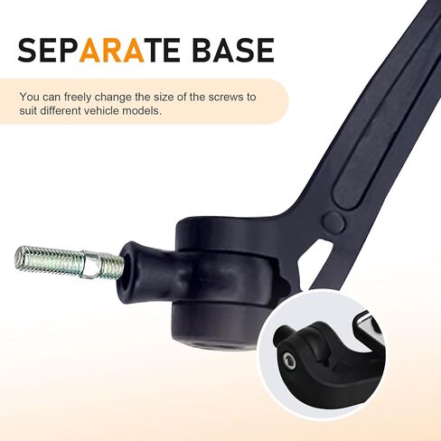 2 PCS Universal Motorcycle Rear View Mirrors with Installation Bolts, Convex Handlebar Mount Side Mirror Compatible with Scooter, ATV, Dirt Bike and Cruiser (Black) in Saudi Arabia
