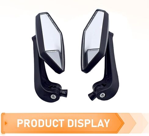 2 PCS Universal Motorcycle Rear View Mirrors with Installation Bolts, Convex Handlebar Mount Side Mirror Compatible with Scooter, ATV, Dirt Bike and Cruiser (Black) in Saudi Arabia