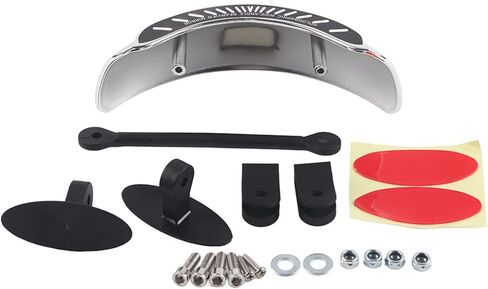 Motorcycle Rearview Mirror, 180 Degree Wide Angle Safety Rear View Mirror Silver Chrome Blind Spot Side Mirror for Motorcycle Cruiser Sport Bike Street Bike Scooter in Saudi Arabia