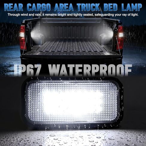 مصباح سرير شاحنة LED من TOP-MAX لـ 2019-2026 Chevy Silverado GMC Sierra 1500 2500HD 3500 HD 6000K أبيض LED، مصابيح سرير شحن ساطعة لـ 2024 2025 Sierra EV Cadillac Escalade IQ (2-PACK) in Saudi Arabia