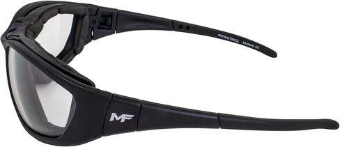 نظارات باتريوت مبطنة ثنائية البؤرة لركوب الدراجات النارية باللون الأسود مع عدسة شفافة + تكبير 1.5 Z78.1 + نظارات تتحول إلى نظارات واقية in Kuwait