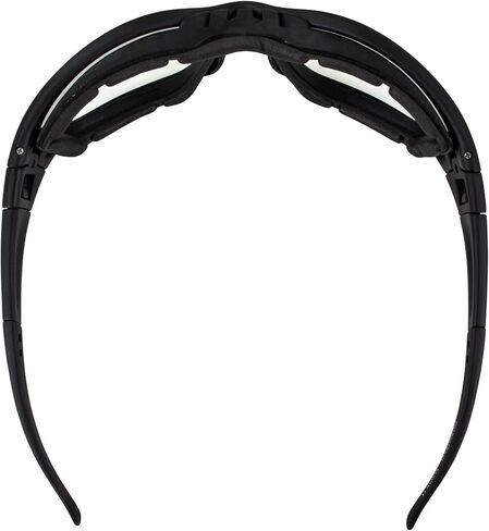 نظارات باتريوت مبطنة ثنائية البؤرة لركوب الدراجات النارية باللون الأسود مع عدسة شفافة + تكبير 1.5 Z78.1 + نظارات تتحول إلى نظارات واقية in Kuwait