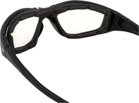 نظارات باتريوت مبطنة ثنائية البؤرة لركوب الدراجات النارية باللون الأسود مع عدسة شفافة + تكبير 1.5 Z78.1 + نظارات تتحول إلى نظارات واقية in Kuwait