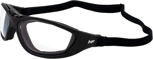 نظارات باتريوت مبطنة ثنائية البؤرة لركوب الدراجات النارية باللون الأسود مع عدسة شفافة + تكبير 1.5 Z78.1 + نظارات تتحول إلى نظارات واقية in Kuwait