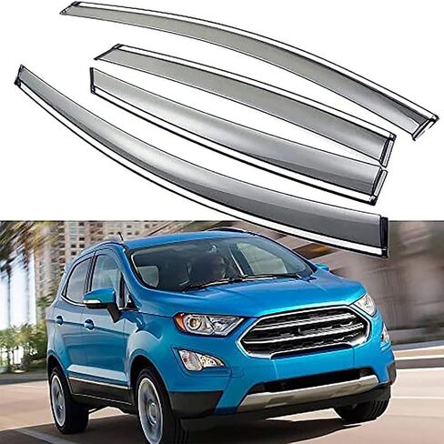 4pcs Car Front Rear Wind Deflectors for EcoSport 2018-2022 Side Door Windows Wind Rain Deflectors Smoke Guard Shade Wind Shield Accessories in Saudi Arabia