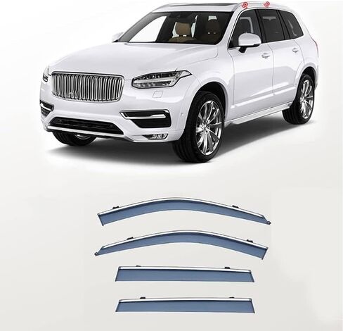 4pcs Car Front Rear Wind Deflectors for Volvo XC90 SPA 2015 Side Door Windows Wind Rain Deflectors Smoke Guard Shade Wind Shield Accessories in Saudi Arabia