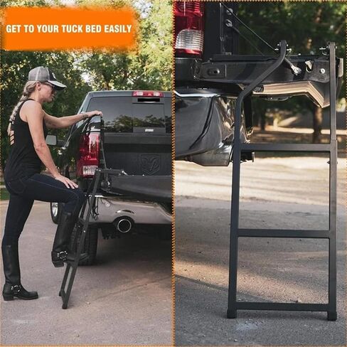 Car Universal 42inch Rear Door Tailgate Ladder Compatible for Trucks Car Pickup Truck Tailgate Ladder Tailgate Ladder Exterior Accessories in Saudi Arabia