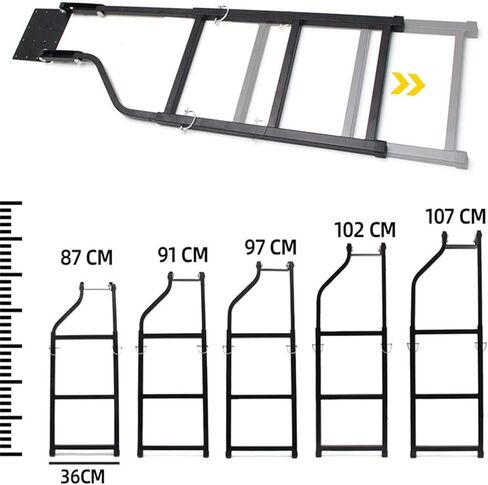 Car Universal 42inch Rear Door Tailgate Ladder Compatible for Trucks Car Pickup Truck Tailgate Ladder Tailgate Ladder Exterior Accessories in Saudi Arabia