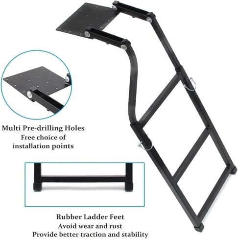 Car Universal 42inch Rear Door Tailgate Ladder Compatible for Trucks Car Pickup Truck Tailgate Ladder Tailgate Ladder Exterior Accessories in Saudi Arabia
