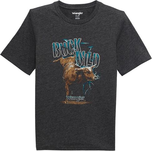 Wrangler Buck Wild Black Boy's Logo Front 'Buck Wild' Graphic T-Shirt 112372894 in Saudi Arabia