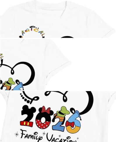 Family Vacation Matching Shirts: Magical 2026 Cartoon Graphic Shirt Family Matching Outfits Funny Summer Trip Tees Tops in Saudi Arabia