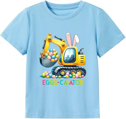 Easter Shirts for Boys Girls Cute Bunny Egg Hunt Tee Tops Toddler Baby Easter Outfit Clothes 2-7T in Saudi Arabia