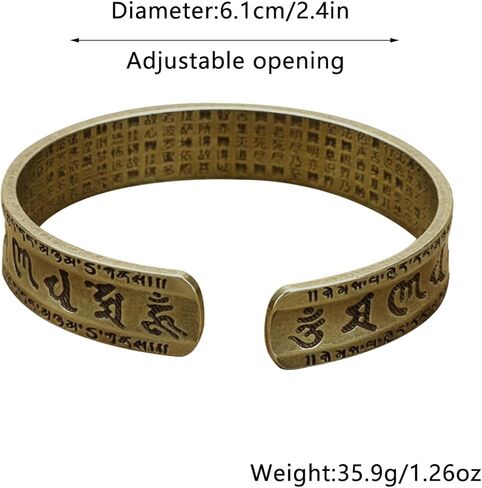 LIYAPEI خمر النحاس النقي الإسورة سوار قابل للتعديل حماية الطاقة تاليسمان فنغ شوي الكفة مجوهرات للرجال والنساء in Kuwait