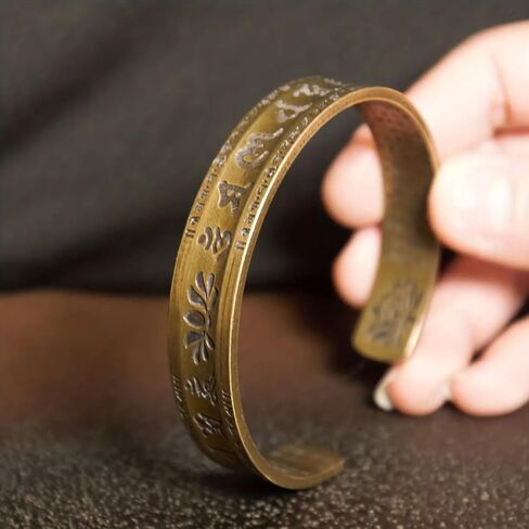 LIYAPEI خمر النحاس النقي الإسورة سوار قابل للتعديل حماية الطاقة تاليسمان فنغ شوي الكفة مجوهرات للرجال والنساء in Kuwait