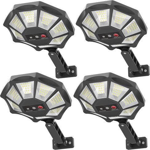 Solar Lights Outdoor, Wide Angle Solar Street Light, 6500K Solar Flood Lights with Outdoor Motion Sensor,IP66 Waterproof, Solar Security Lights for Courtyards, Gardens, Yard 2Pack in Kuwait