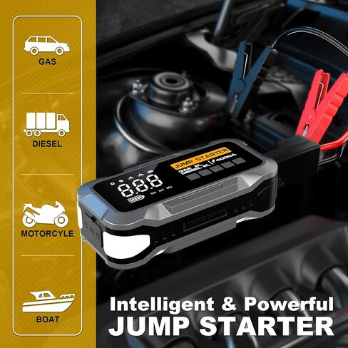Car Jump Starter with 150PSI Tire Inflator – Portable Emergency Battery Booster and 22 Cylinders Air Compressor for Cars, Trucks, Motorcycles, Bikes & More in Saudi Arabia