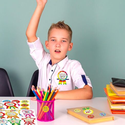 Ceiba Tree 100 Days of School Stickers 100th Day Smarter Badge Sticker Teacher Motivational Reward Stickers for Kids Kindergarten in Saudi Arabia