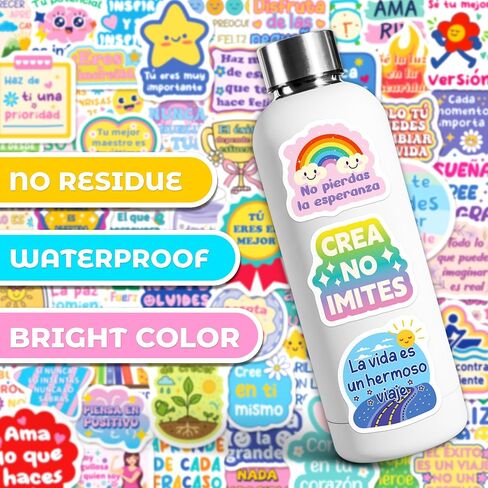 200PCS Spanish Motivational Stickers for Students Teachers Adults, Inspirational Positive Affirmation Quote Stickers for Spanish Class Rewards Vision Board Scrapbook in Kuwait