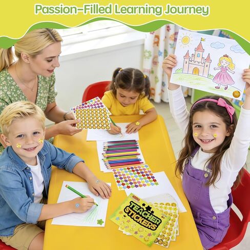 ملصقات مكافآت للفصل الدراسي للأطفال - 4880 ملصقًا للمعلم لمكافأة الفصل الدراسي، تحفيزية للطلاب (ملصقات المعلم) in Kuwait