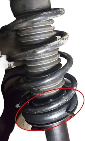 2Pcs Universal Car Coil Spring Rubber Sleeve Seat Cushion Suspension Shock Absorber Black in Saudi Arabia