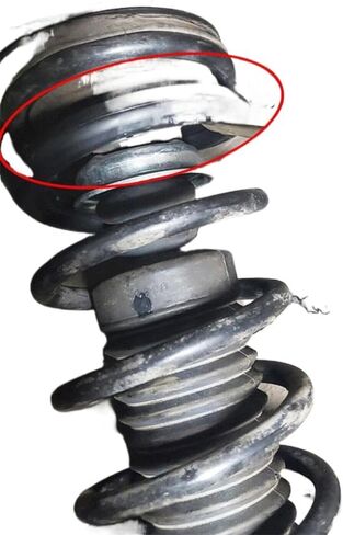 2Pcs Universal Car Coil Spring Rubber Sleeve Seat Cushion Suspension Shock Absorber Black in Saudi Arabia