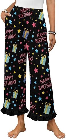 Happy Birthday Popular Elastic Waistband Sleep Pajama Pant in Saudi Arabia