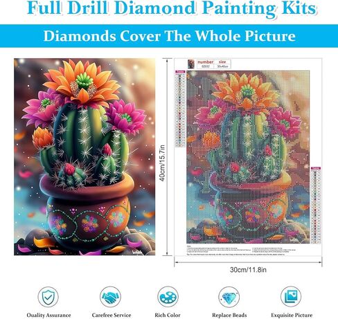 HEIBAGO Flowers Diamond Painting Kits for Adults, 5D Lamp Diamond Art Kit for Beginners, DIY Full Drill Gem Painting, Paint with Round Diamonds Painting Packs for Home Wall Decor Gifts 12x16inch in Kuwait